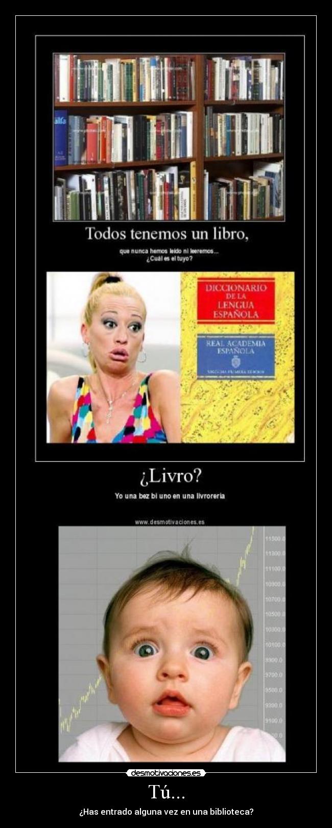 Tú... - ¿Has entrado alguna vez en una biblioteca?