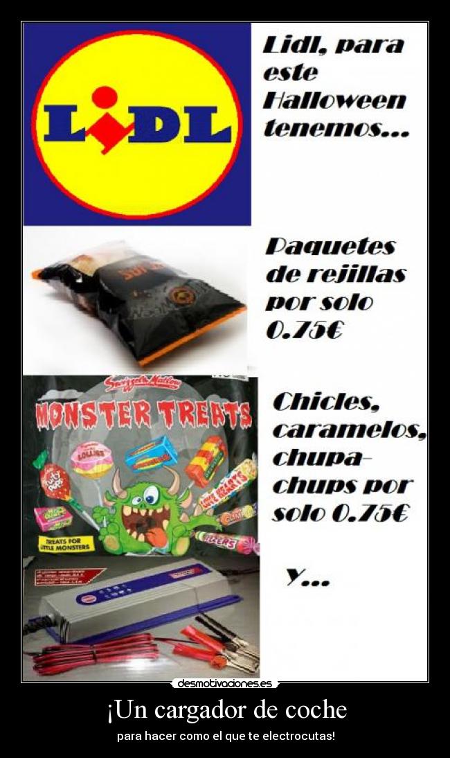 ¡Un cargador de coche - para hacer como el que te electrocutas!