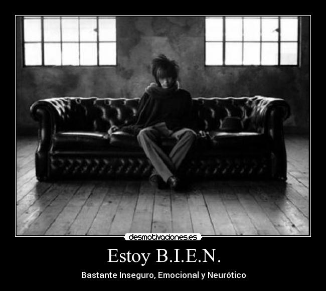 Estoy B.I.E.N. - Bastante Inseguro, Emocional y Neurótico