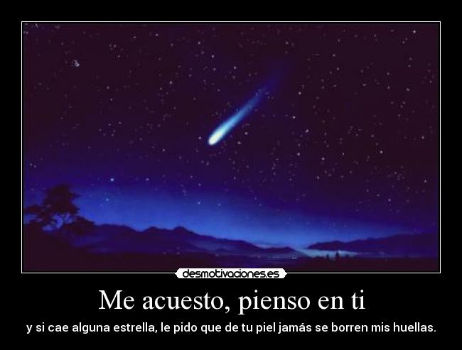 Me acuesto, pienso en ti - 