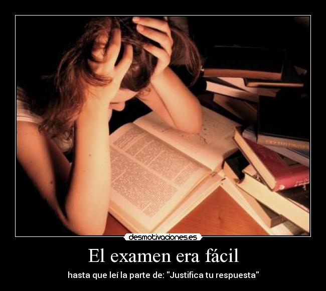 El examen era fácil - 