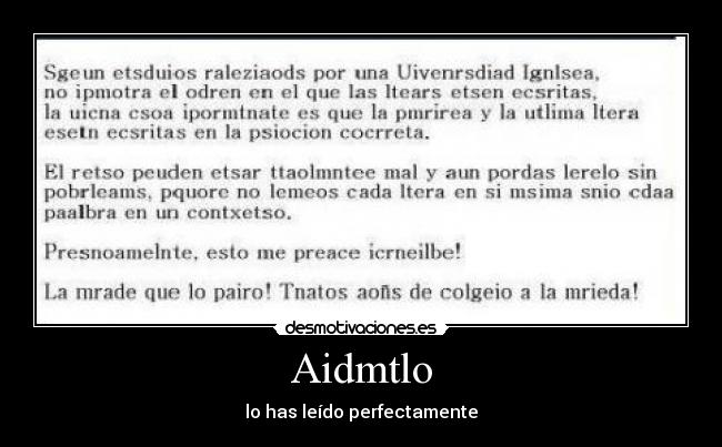 Aidmtlo - lo has leído perfectamente