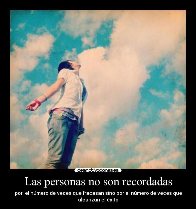 Las personas no son recordadas - 
