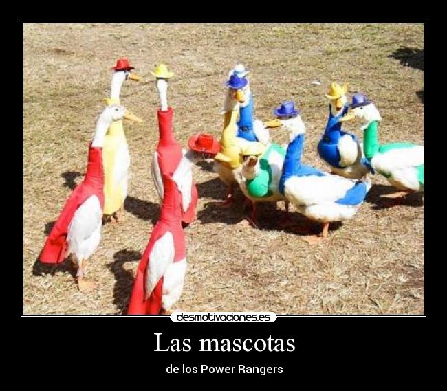 Las mascotas - de los Power Rangers