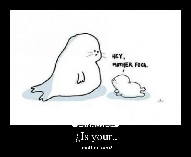 ¿Is your.. - ..mother foca?