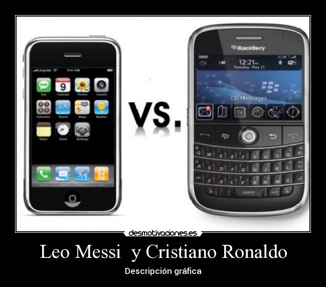 Leo Messi y Cristiano Ronaldo - Descripción gráfica