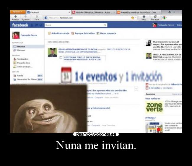 carteles forever alone facebook eventos invitacion fiesta pedas desmotivaciones