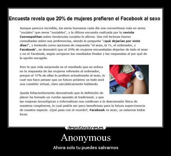 Anonymous - Ahora solo tu puedes salvarnos