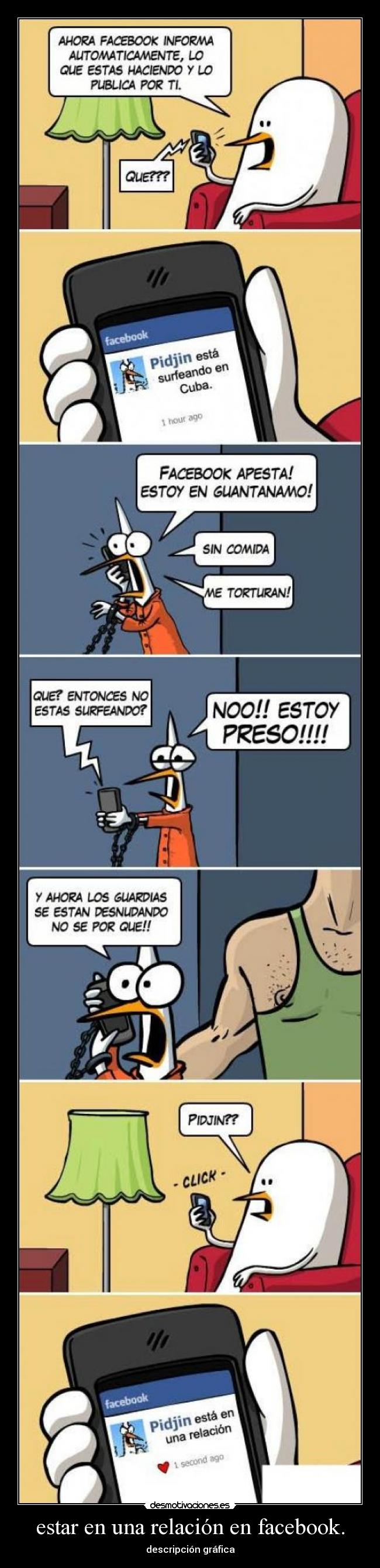 estar en una relación en facebook. - descripción gráfica