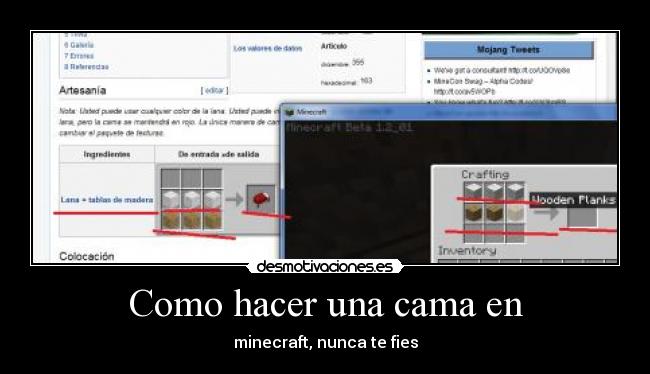 Como hacer una cama en -
