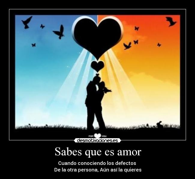 Sabes que es amor -