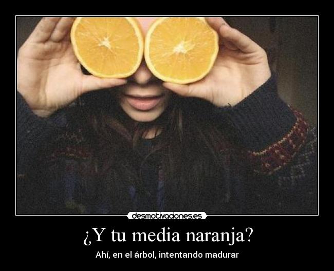 ¿Y tu media naranja? - Ahí, en el árbol, intentando madurar