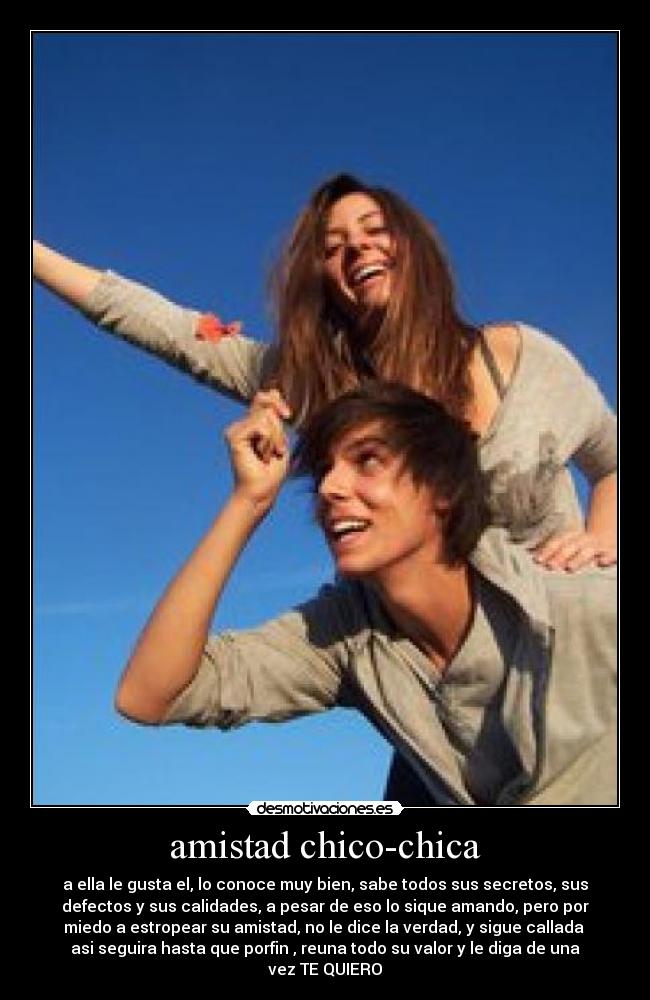 amistad chico-chica -