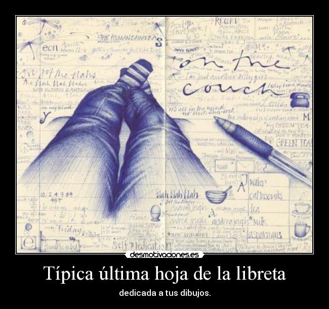 Típica última hoja de la libreta - 