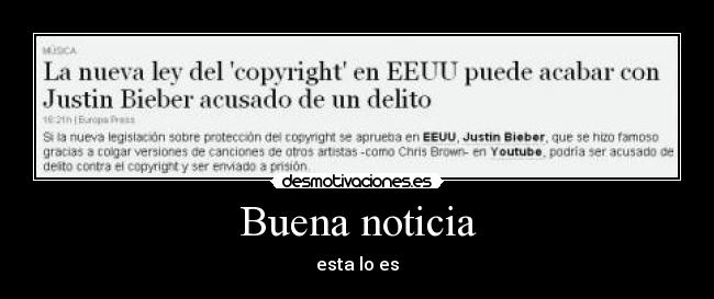 Buena noticia - esta lo es