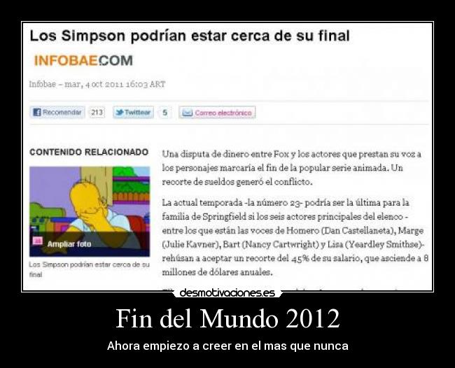 Fin del Mundo 2012 - Ahora empiezo a creer en el mas que nunca