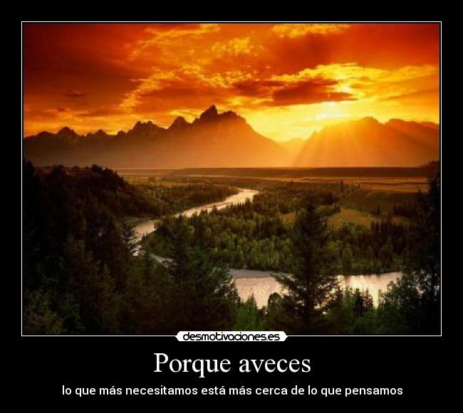 Porque aveces -