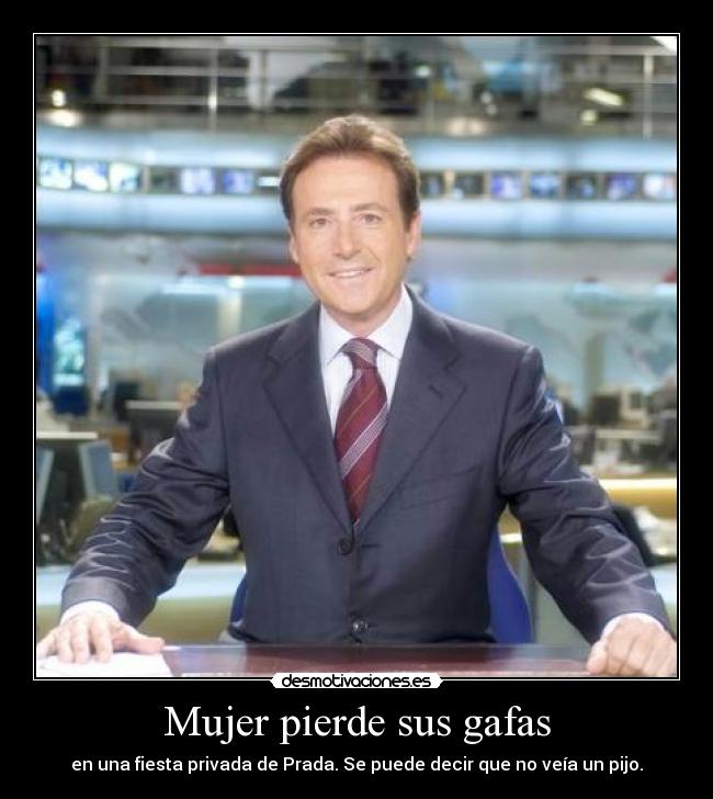 Mujer pierde sus gafas -