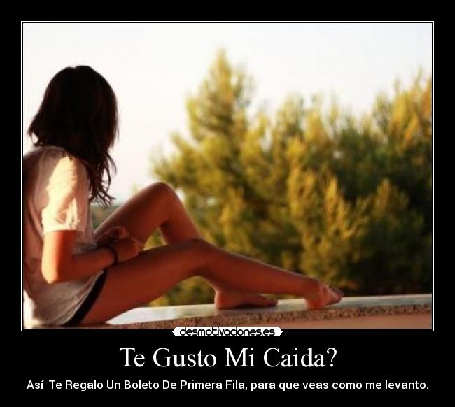 Te Gusto Mi Caida? - Así Te Regalo Un Boleto De Primera Fila, para que veas como me levanto.