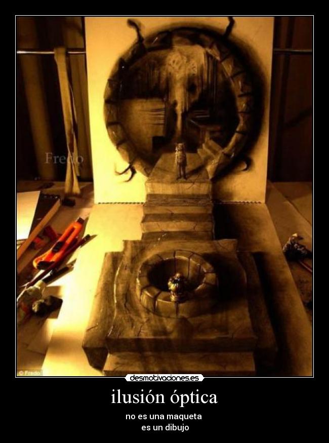ilusión óptica - no es una maqueta
es un dibujo