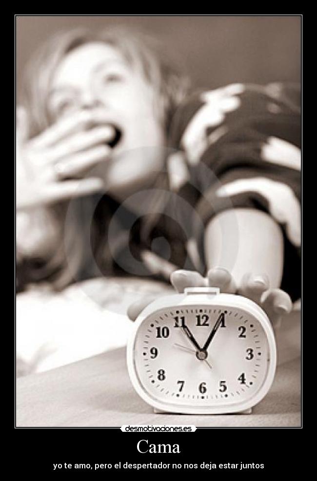 Cama - yo te amo, pero el despertador no nos deja estar juntos