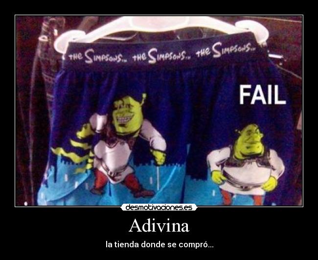 Adivina - la tienda donde se compró...