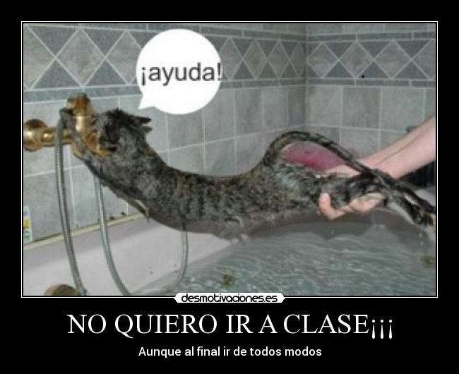 NO QUIERO IR A CLASE¡¡¡ - Aunque al final ir de todos modos