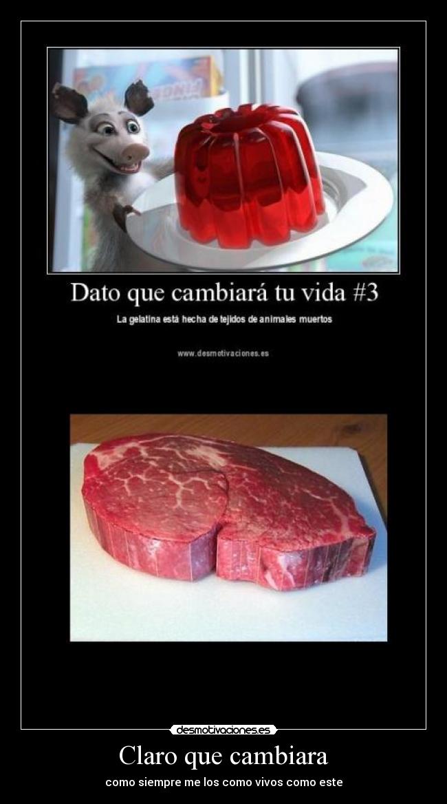 Claro que cambiara - como siempre me los como vivos como este