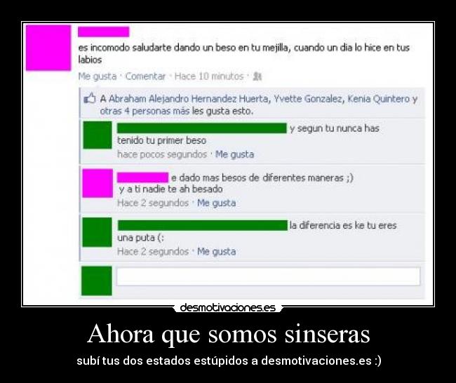 Ahora que somos sinseras - 