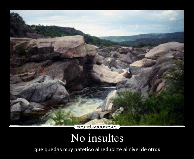 No insultes - que quedas muy patético al reducirte al nivel de otros