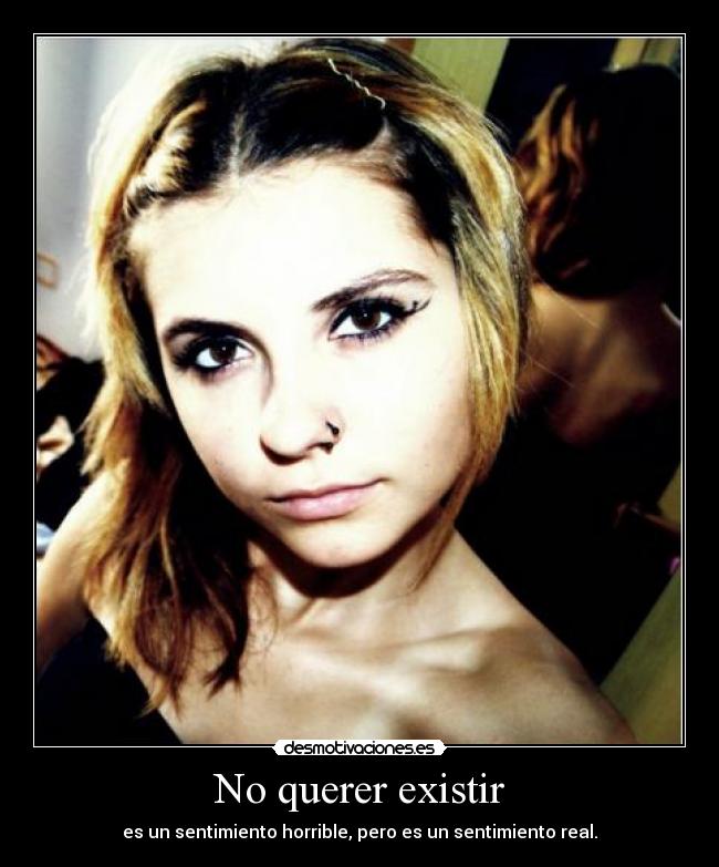 No querer existir -