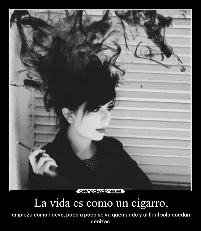 La vida es como un cigarro, - 