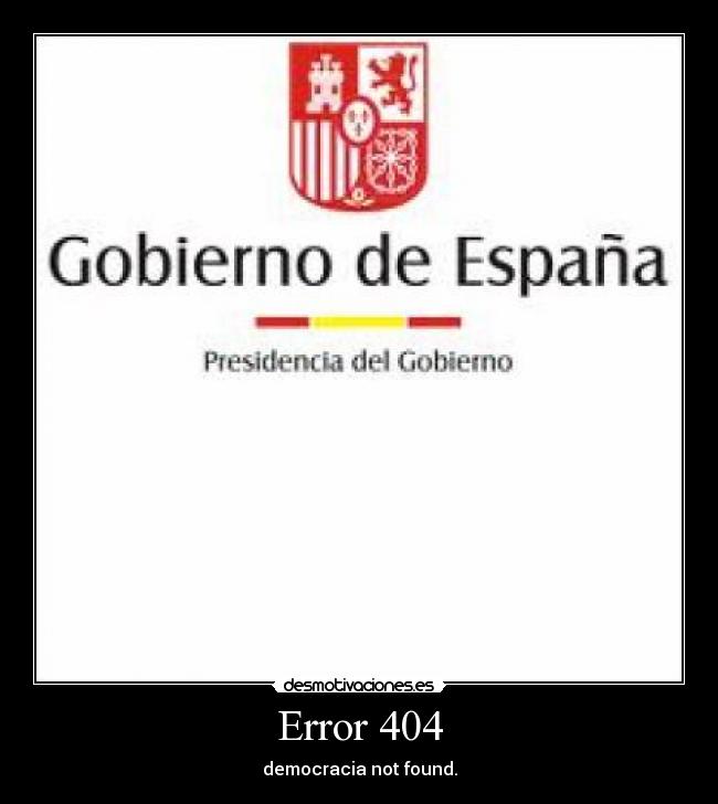 Error 404 - democracia not found.