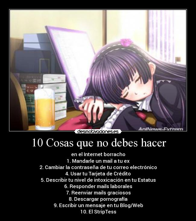 carteles cosas que debes hacer desmotivaciones