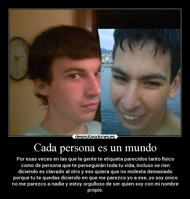 Cada persona es un mundo -