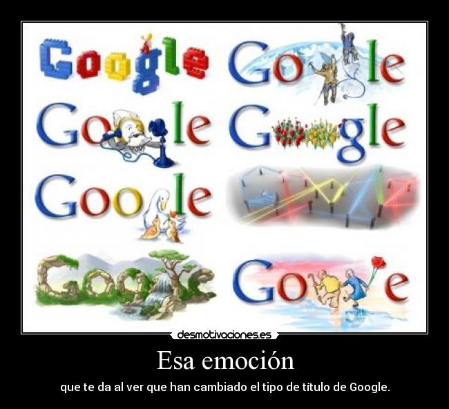 Esa emoción - que te da al ver que han cambiado el tipo de título de Google.