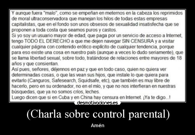 (Charla sobre control parental) - Amén