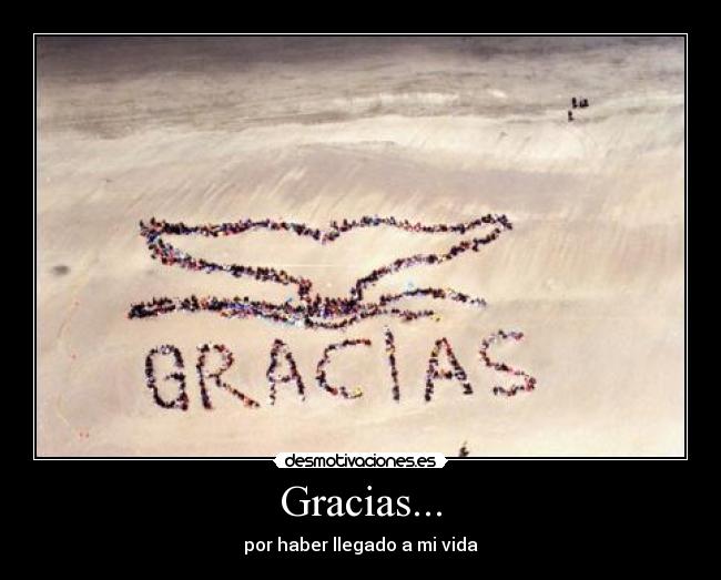 Gracias... - por haber llegado a mi vida