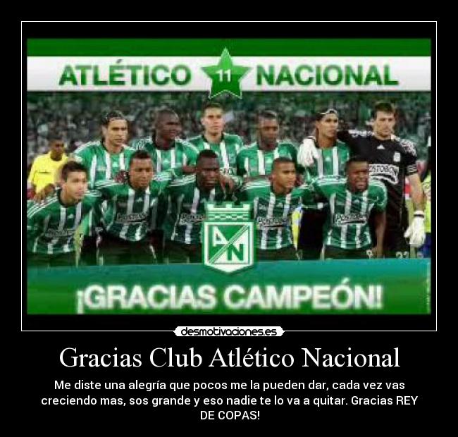 Gracias Club Atlético Nacional - 