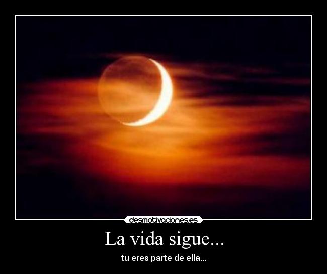 La vida sigue... - tu eres parte de ella...
