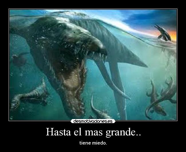 Hasta el mas grande.. - tiene miedo.