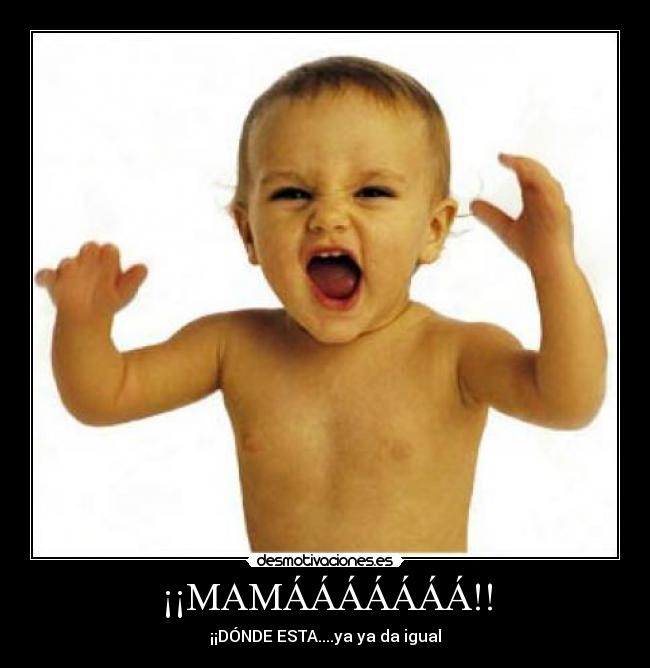 ¡¡MAMÁÁÁÁÁÁÁ!! - ¡¡DÓNDE ESTA....ya ya da igual