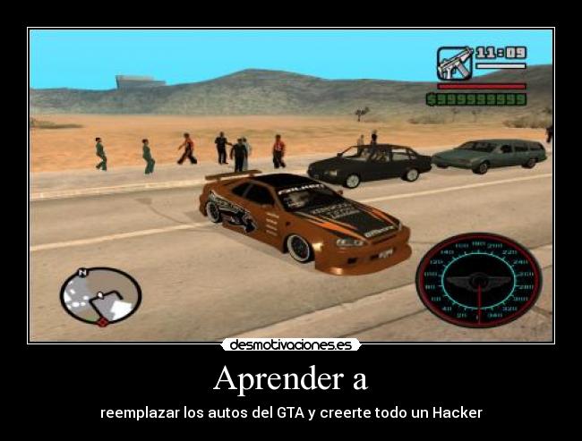 Aprender a - reemplazar los autos del GTA y creerte todo un Hacker