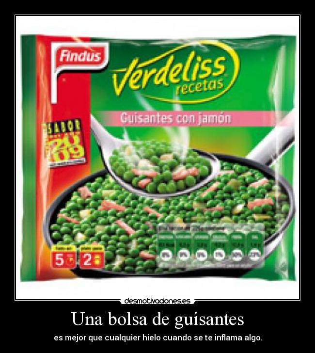 Una bolsa de guisantes -