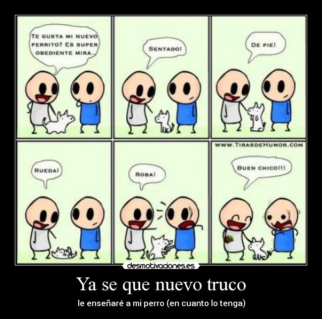 Ya se que nuevo truco - le enseñaré a mi perro (en cuanto lo tenga)