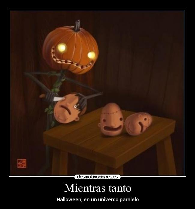 carteles universo paralelo feliz halloween desmotivaciones