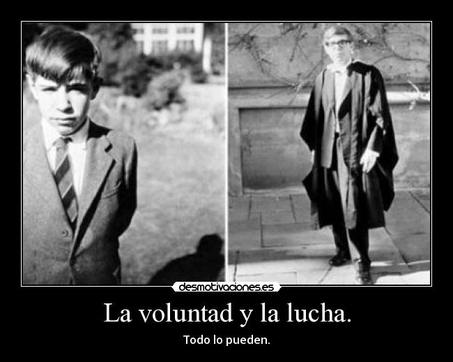 carteles cartel dedicado idolo stephen hawking imagen adolescente recogiendo doctorado desmotivaciones