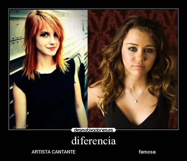 diferencia - ARTISTA CANTANTE                                                       famosa