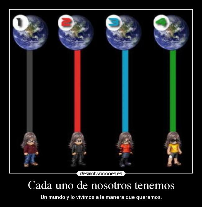 Cada uno de nosotros tenemos - 