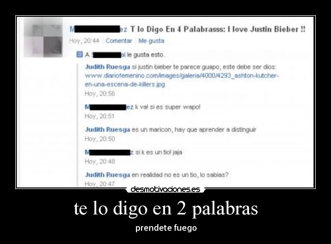 te lo digo en 2 palabras -